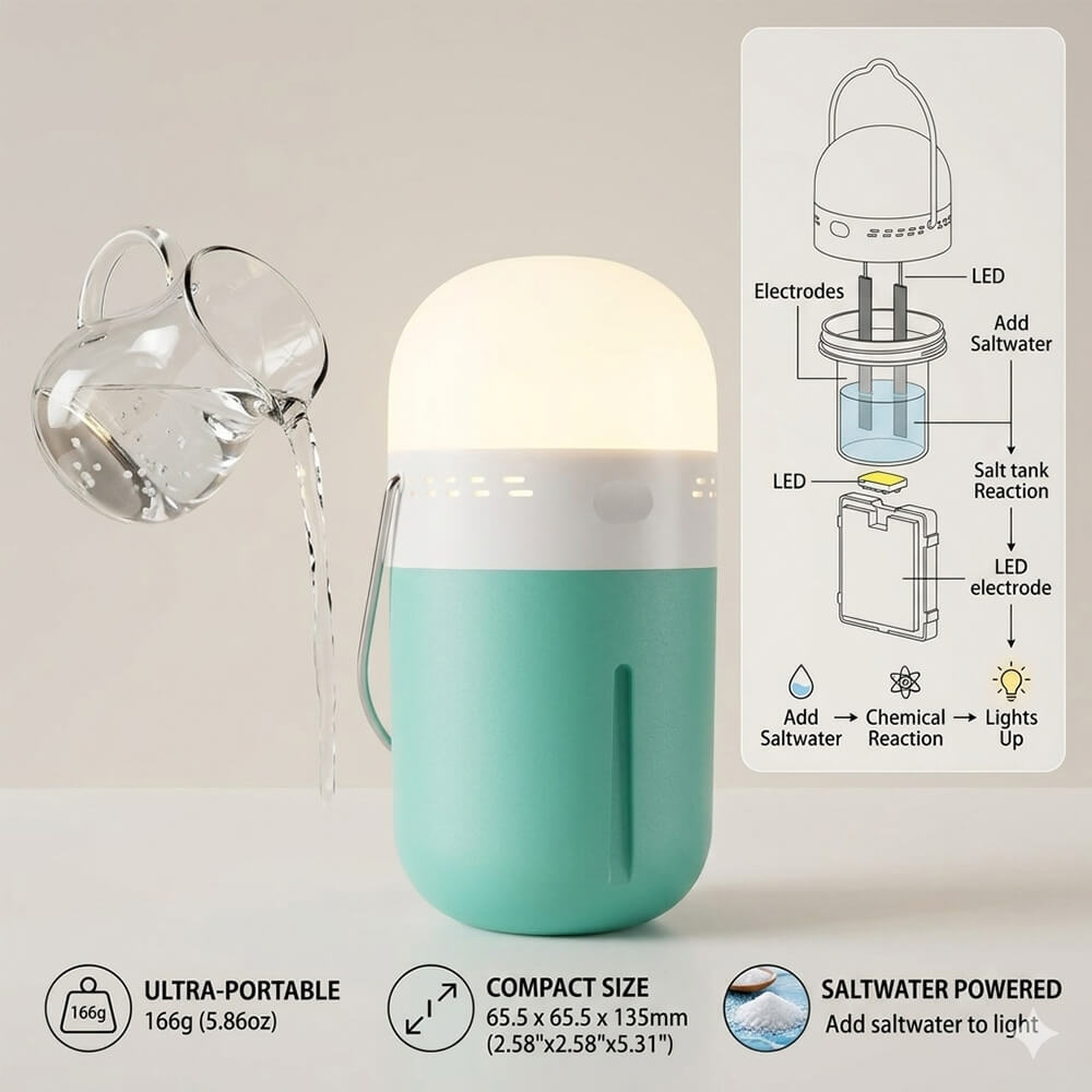 Draagbare zoutwaterlamp Compac - Power Outage Light recensie en prijs