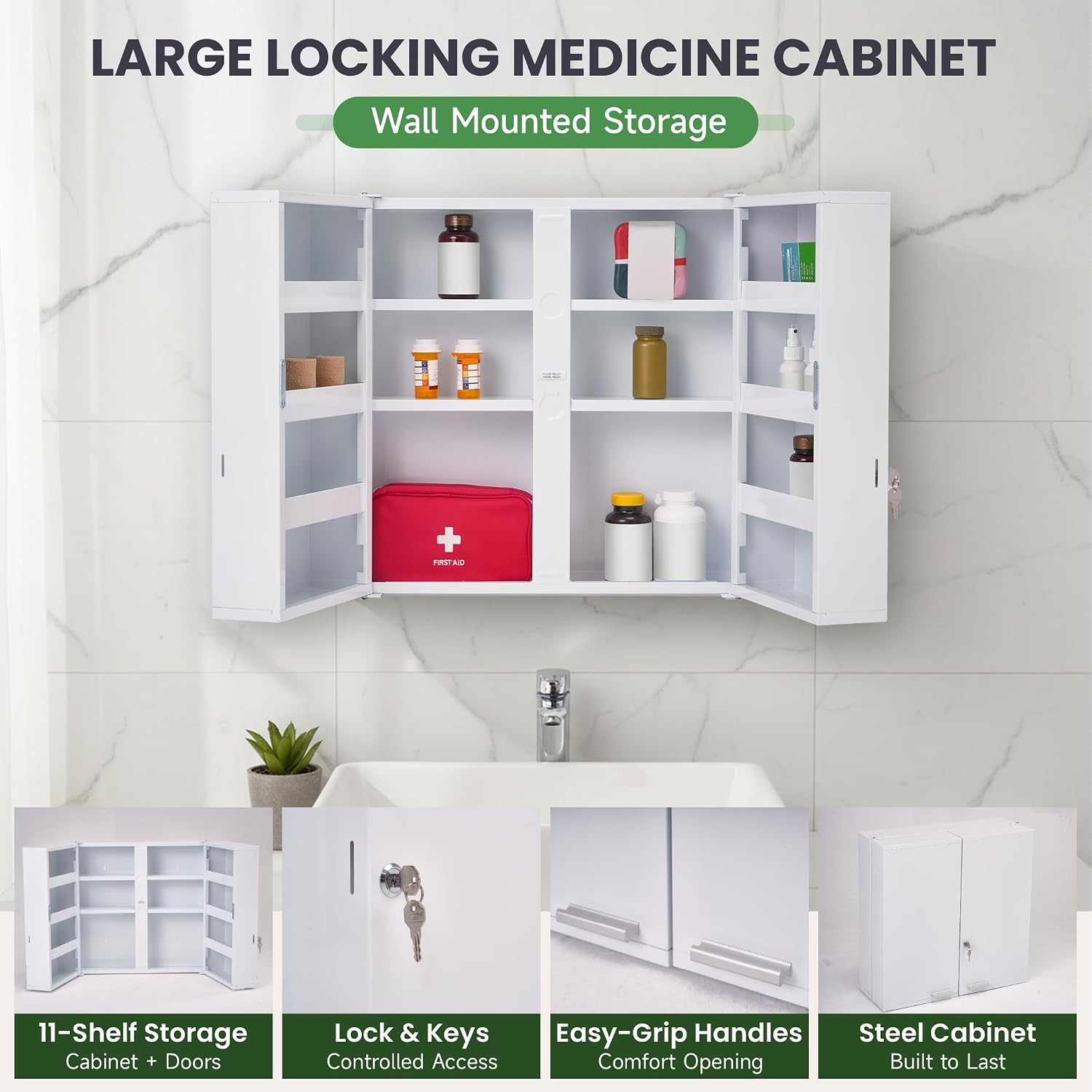 Grote medicijnkast met slot, 1 - Medicine Cabinet Lock recensie en prijs